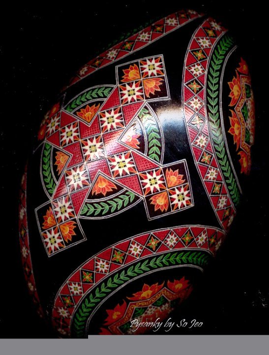 Fire Flower Rhea Ukrainian Easter Egg Pysanky By So Jeo